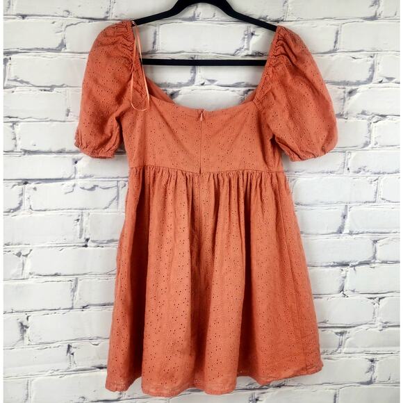 Altar'd State Dress Womens M Babydoll Eyelet Prairiecore Cottagecore - Picture 2 of 9